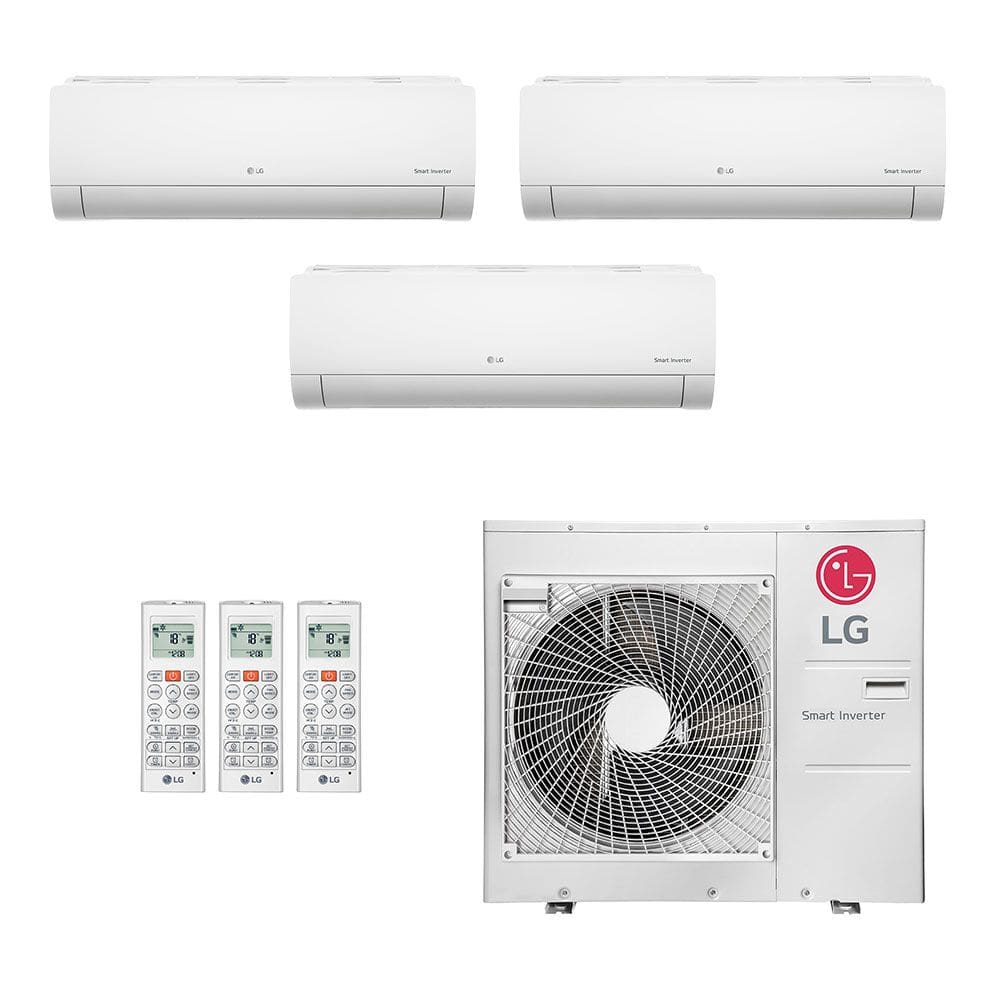 Ar-Condicionado Multi Split Inverter LG 36.000 (1x Evap HW 9.000 + 1x Evap HW 12.000 + 1x Evap HW 24.000) Quente/Frio 220V