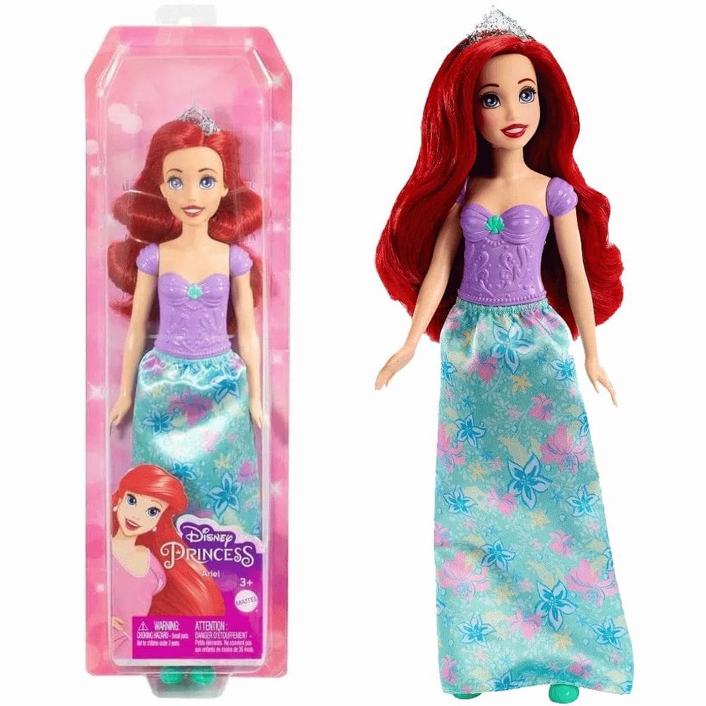 Boneca Disney Princesa Ariel 25Cm Saia Estampada 3+ Mattel