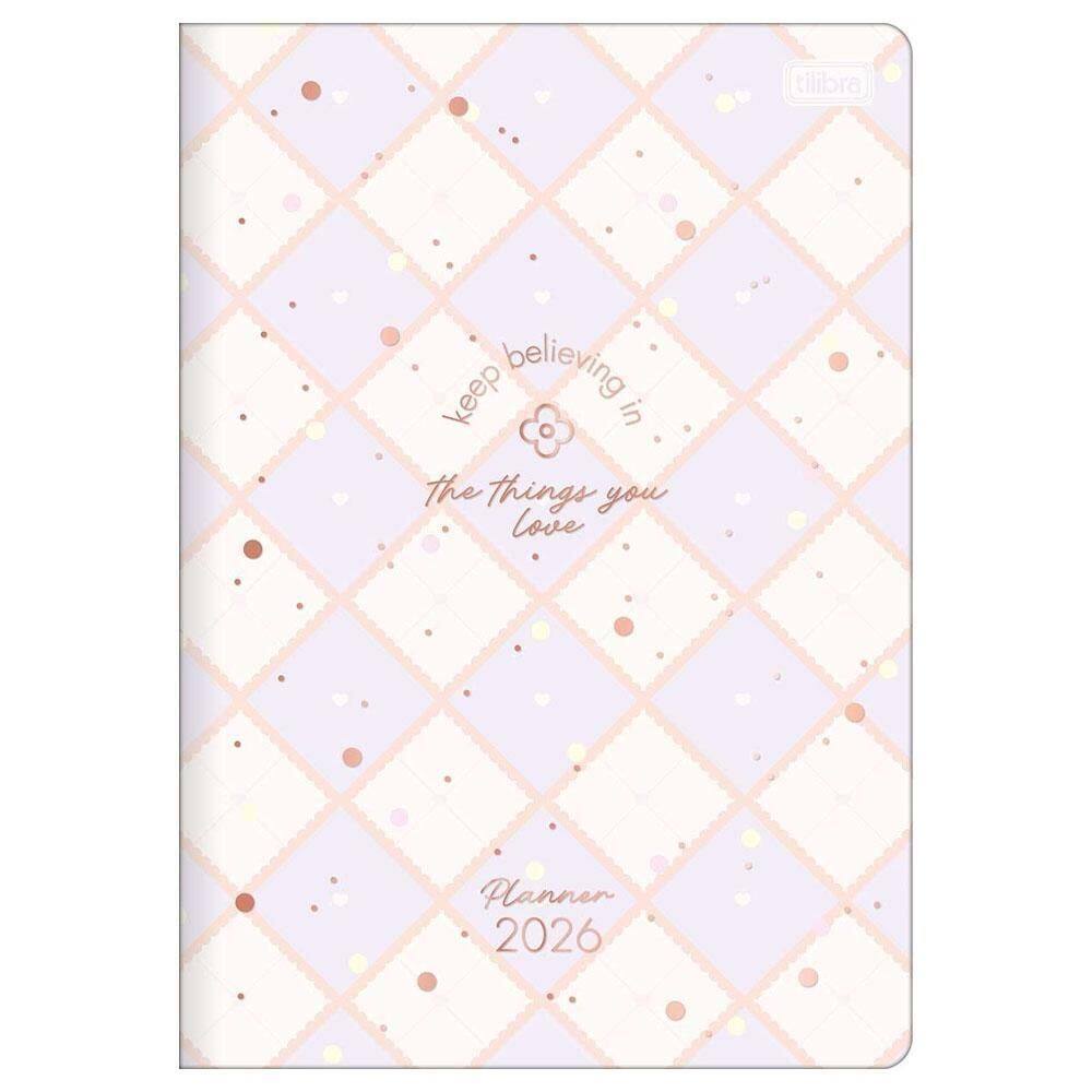 Planner Mensal 2026 Grampeado M7 Soho Xadrez Tilibra