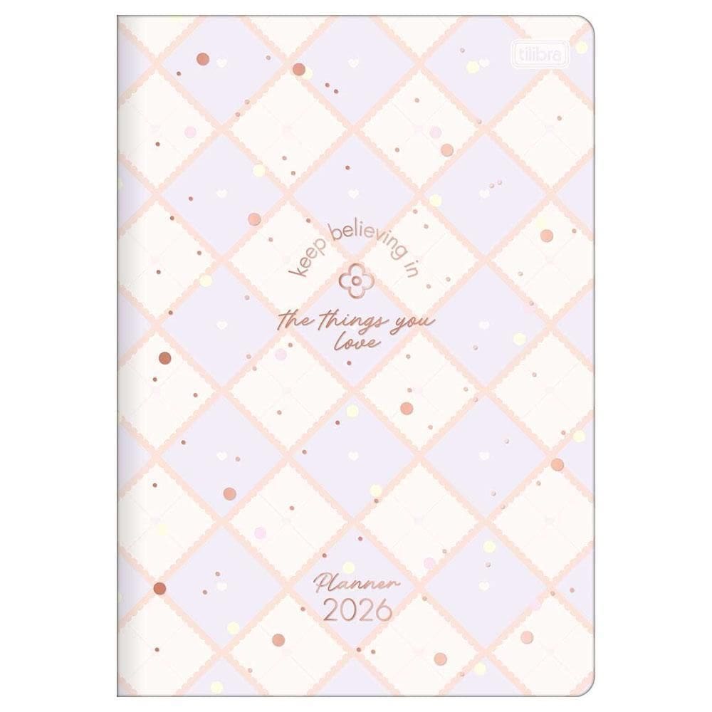 Planner Mensal 2026 Grampeado M7 Soho Xadrez Tilibra