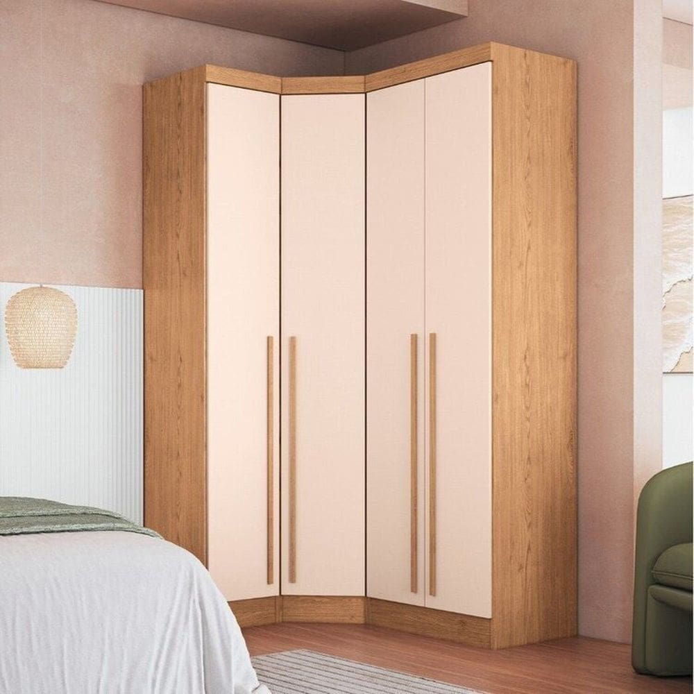 Guarda-roupa Modulado 3 Peças Infinity Cedro/Blush