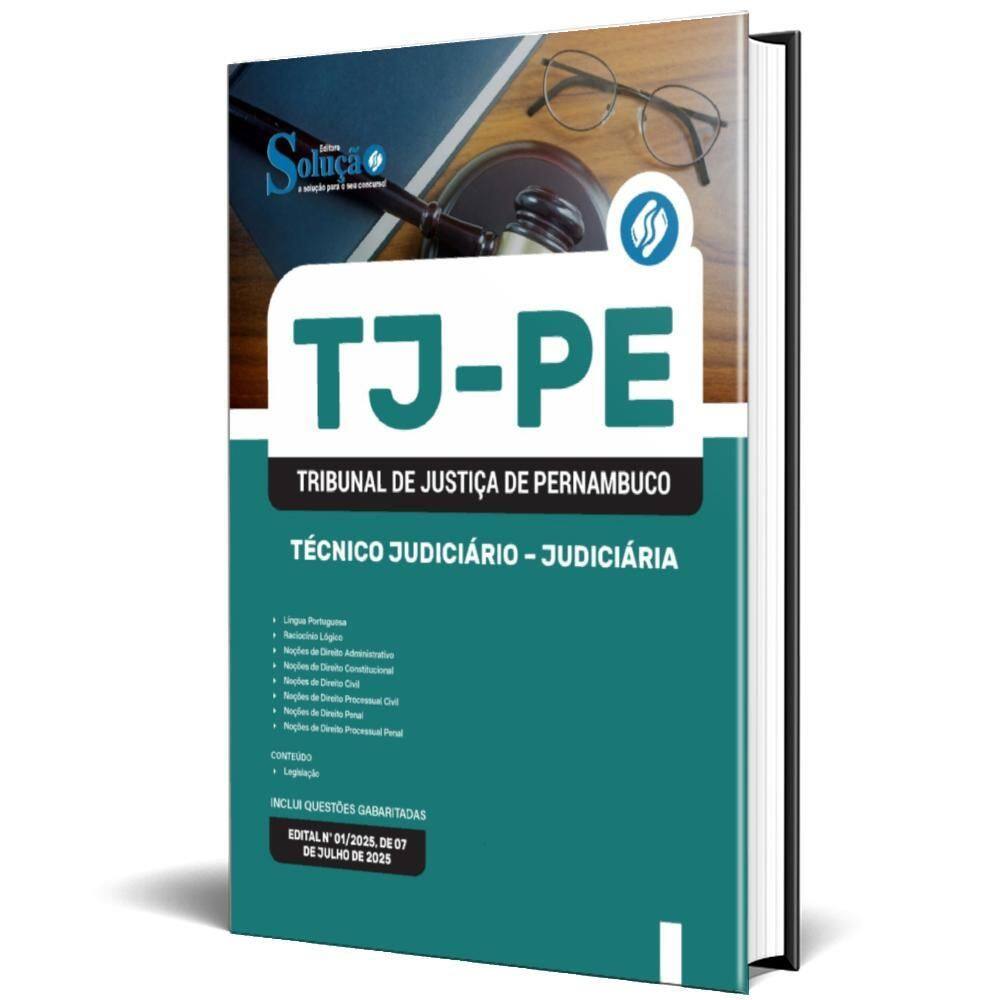 Apostila Tj Pe 2025 Técnico Judiciário Judiciária