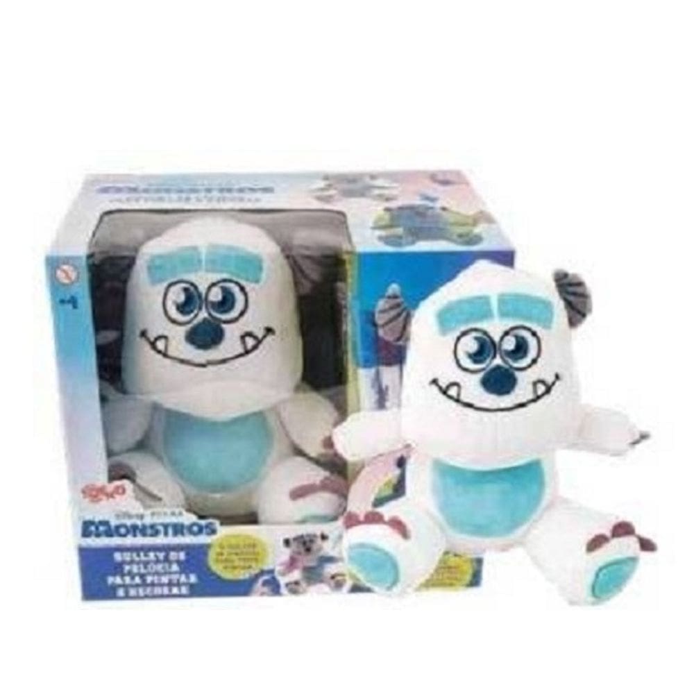 Pelúcia Monstros SA Disney 18 Cm Pintar e Decorar - Sullivan Sulley - Lavável Reutilizável – Toyng