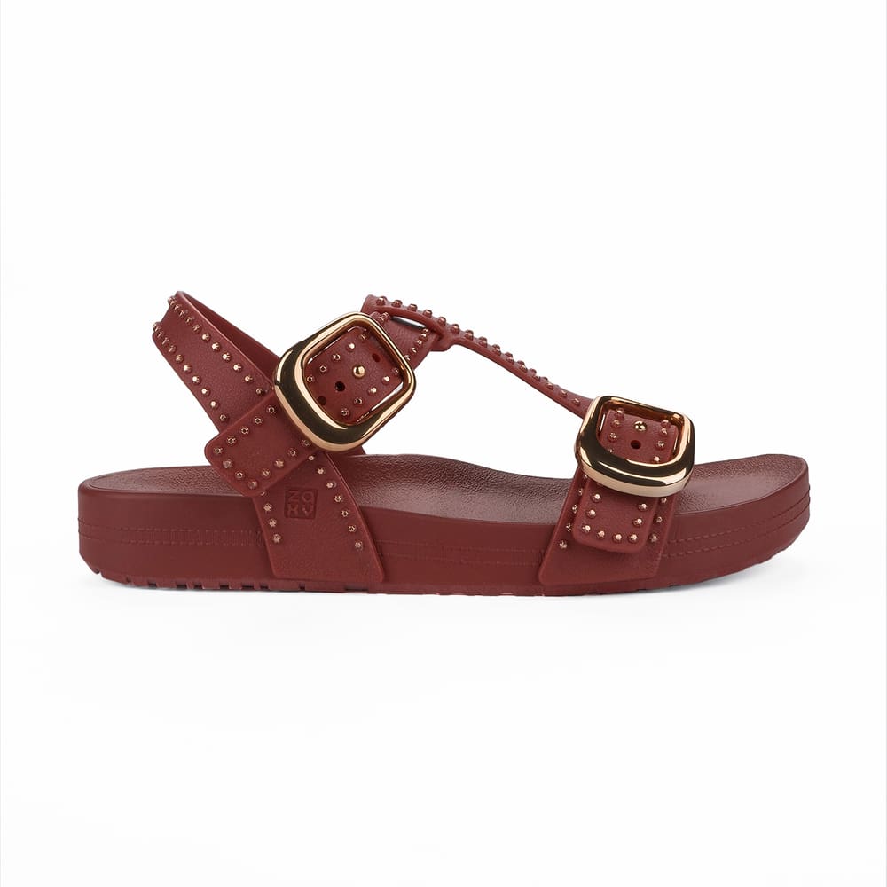 Feminina Sandália Zaxy Wild Fivela Grande e Design Fashion