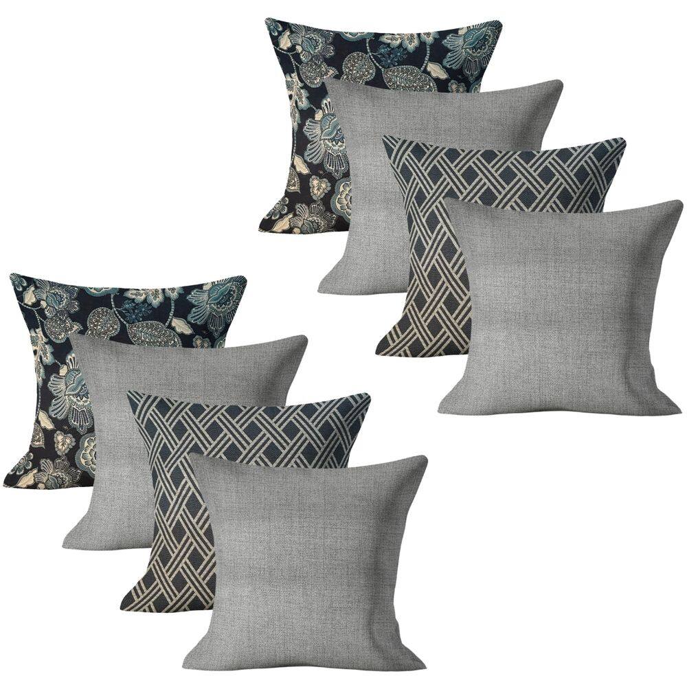 Kit 8 Capas de Almofadas Moderna 45x45 Decorativa Kit 4