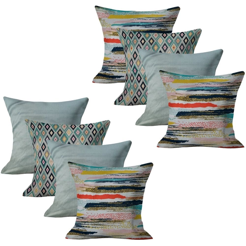 Kit 8 Capas de Almofadas Moderna 45x45 Decorativa Kit 8