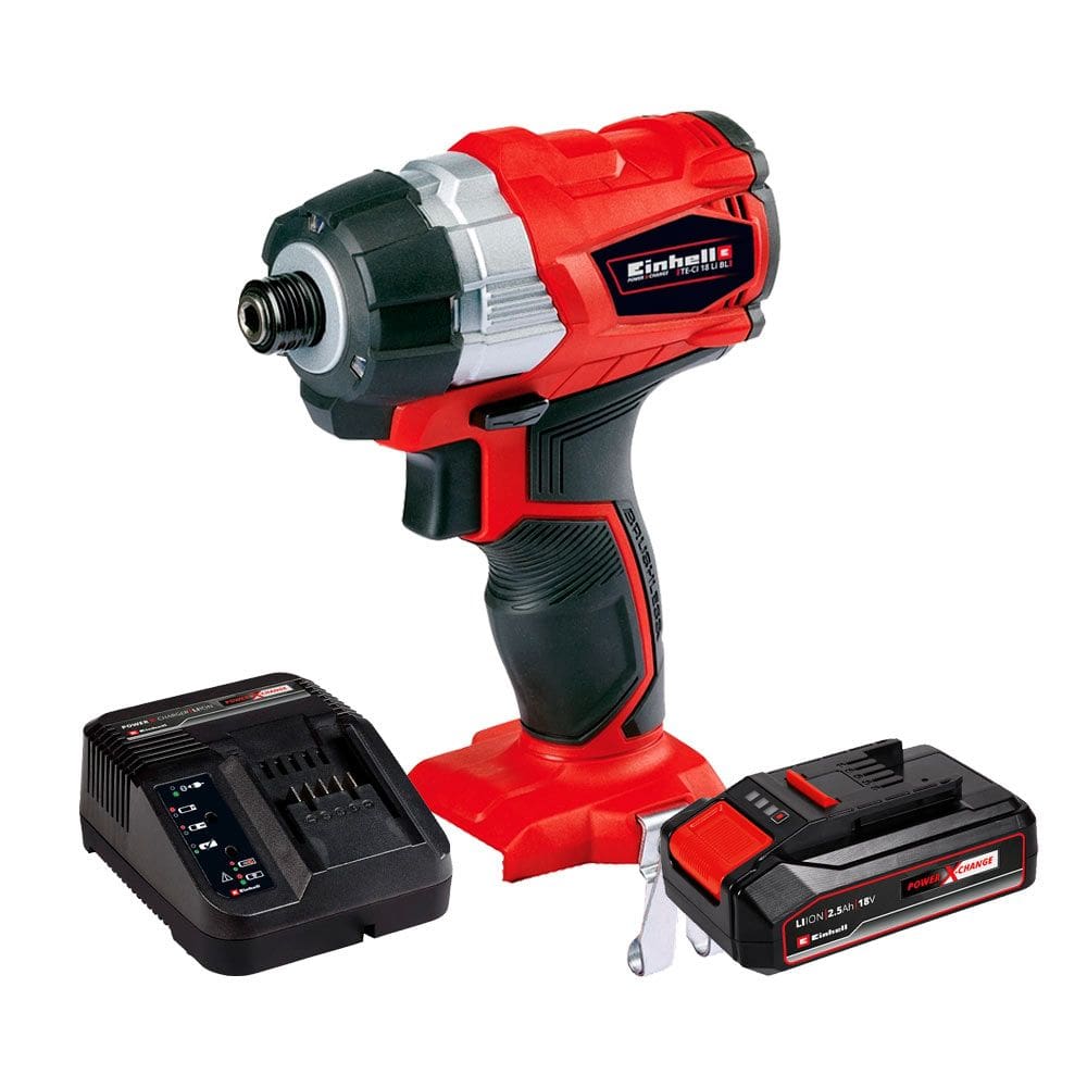 Parafusadeira Chave de Impacto 1/4 Pol 2,5Ah 18V Brushless TE-CI 18 Li BL Einhell