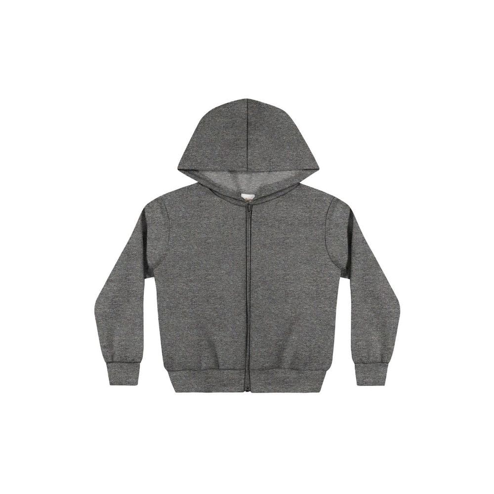 Jaqueta Moletom Flanelado Punho e Capuz  Unissex Infantil  Cores