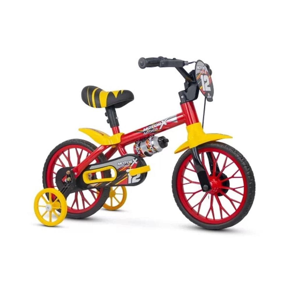 Bicicleta Aro 12 Motor X Nathor A Partir De 3 Anos Com Rodinhas