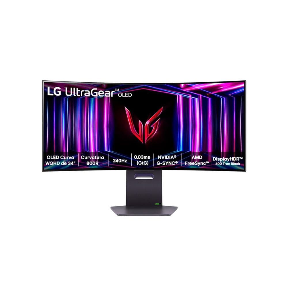 Monitor Gamer LG 34GS95QE UltraGear - 34" OLED Curvo, 240Hz e G-SYNC