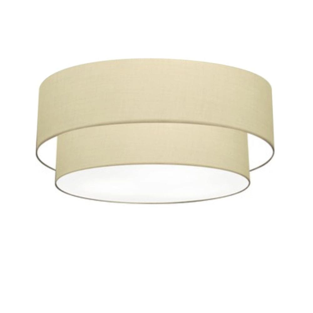 Plafon Duplo Cilíndrico Vivare Md-3024 Cúpula em Tecido 60x50cm - Bivolt