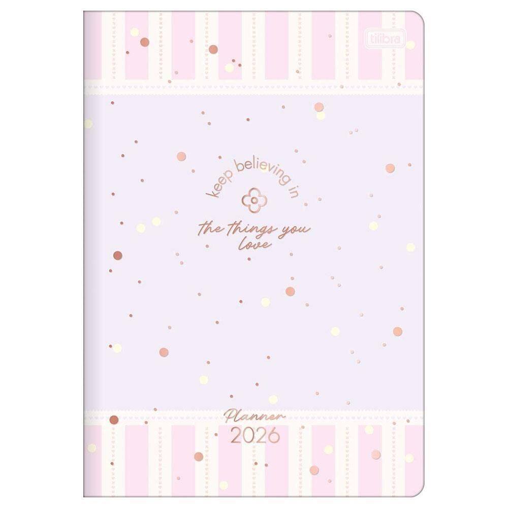 Planner Mensal 2026 Grampeado M7 Soho Lilás Tilibra