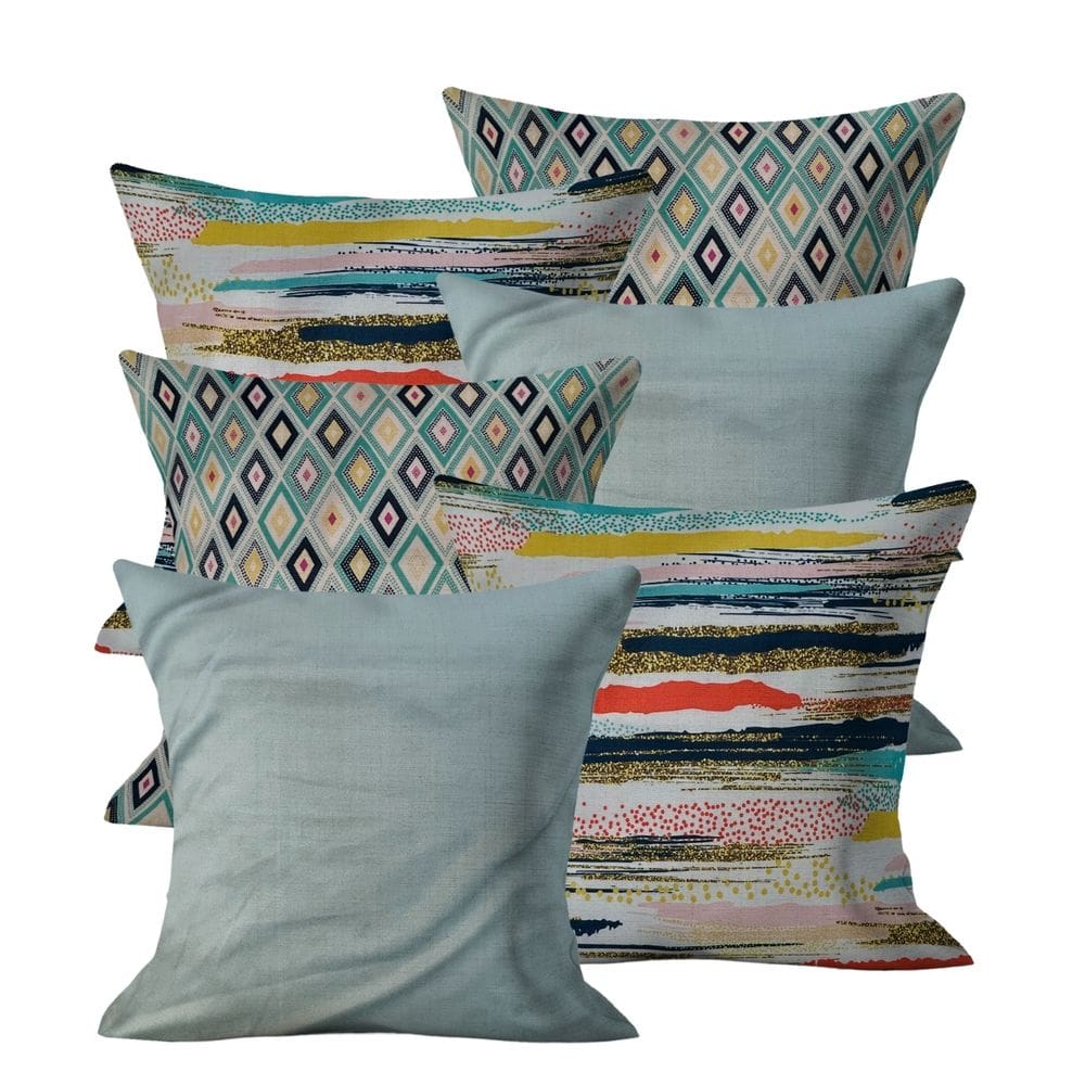 Kit 6 Capas de Almofadas Moderna 45x45 Decorativa Kit 08