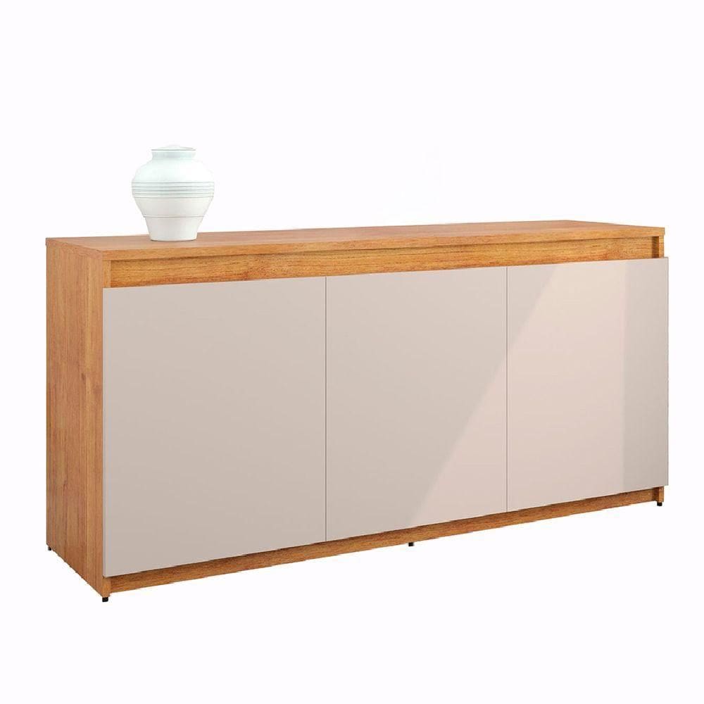 Balcão Buffet Aparador 3 Portas Linux Viero Madeirado Off White