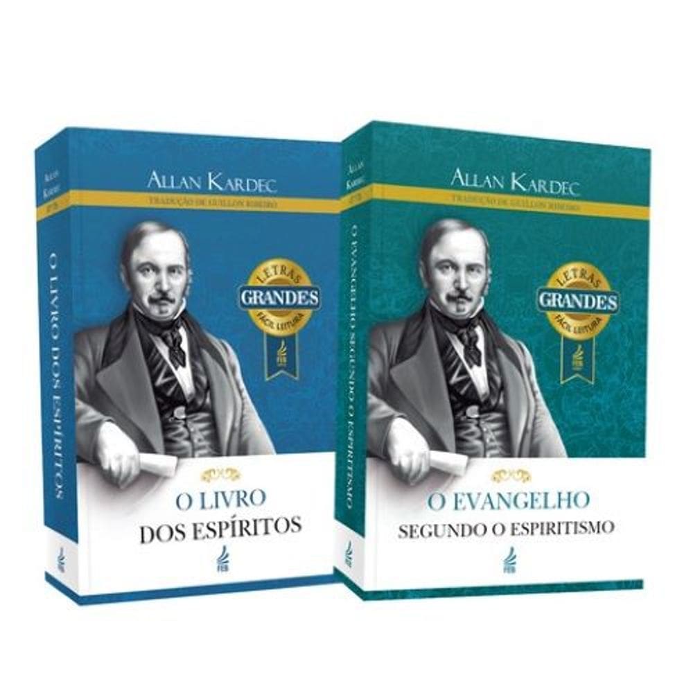 Kit O Livro dos Espíritos + O Evangelho Segundo o Espiritismo (Letras Grandes) Lacrados