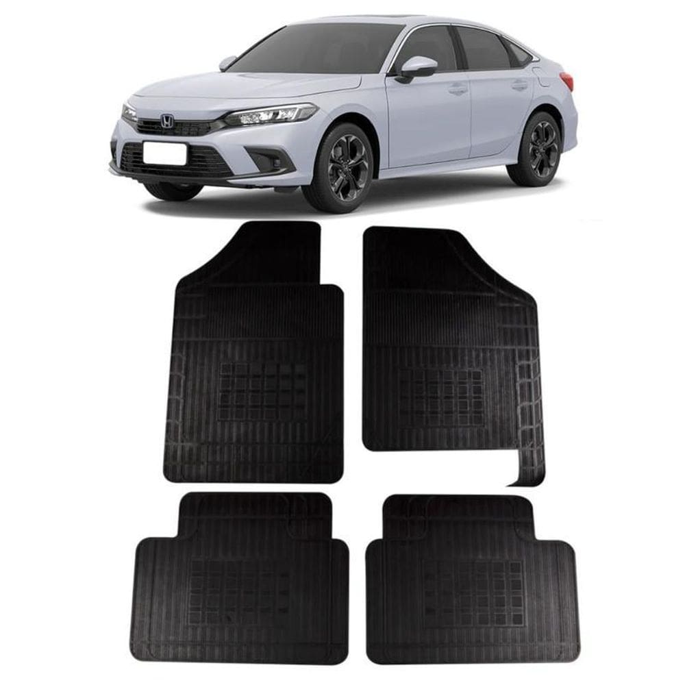Tapete Borracha Honda Civic 2007 Até 2016 4 Peças