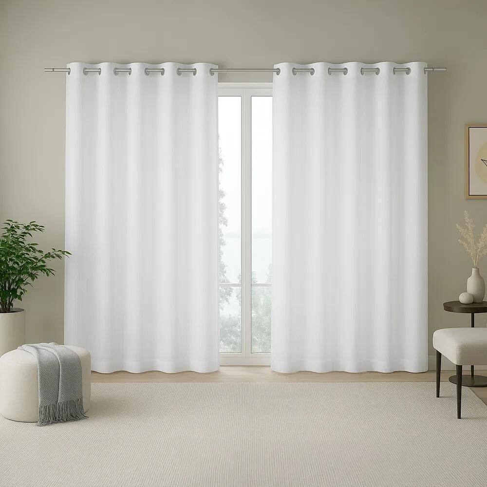 Cortina Sala / Quarto Duo Nice 5,4 X 2,8 Bella Janela Branco