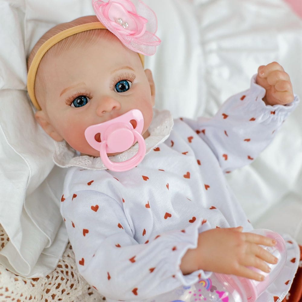 Boneca Bebe Reborn Laura Baby Luna 48cm 100% Vinil