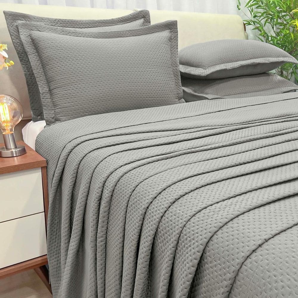 Cobreleito Queen Size 200 Fios Seline Bordado Super Elegante