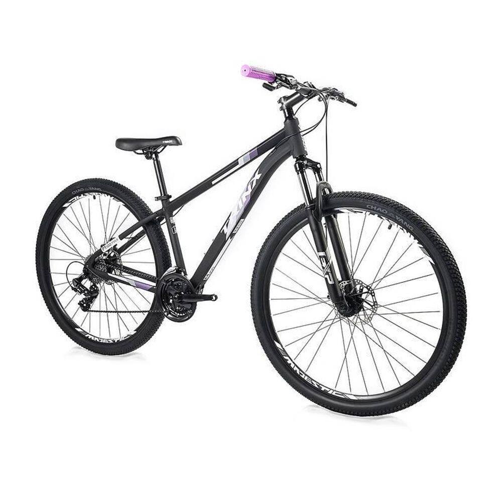 Bike Trinx M100 Max 17 Aro 29 Preto Fosco / Roxo Com Marcha
