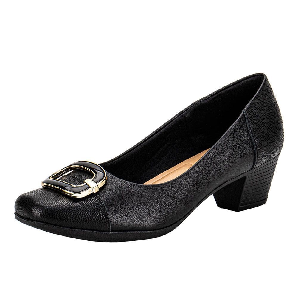 Sapato Feminino Salto Grosso Usaflex Mm1502