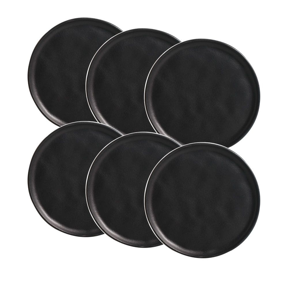 Conjunto de 6 Pratos Sobremesa Stoneware Bio Preto Matte 21cm - Porto Brasil