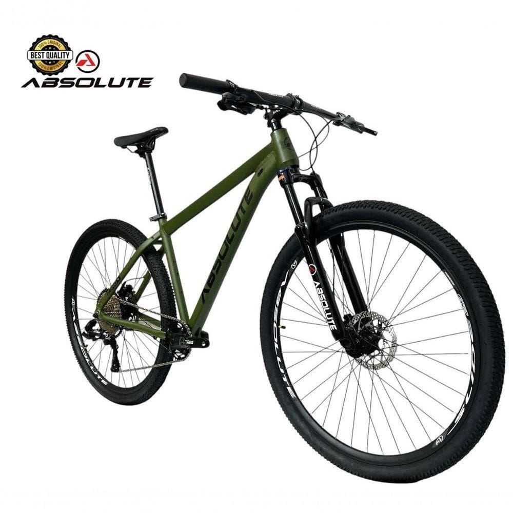 Bicicleta Aro 29 Nero 5 Peças Inteira Absolute 12v Garfo Trava K7 11-52 Freio A Disco Hidráulico - Oliva Tam.17