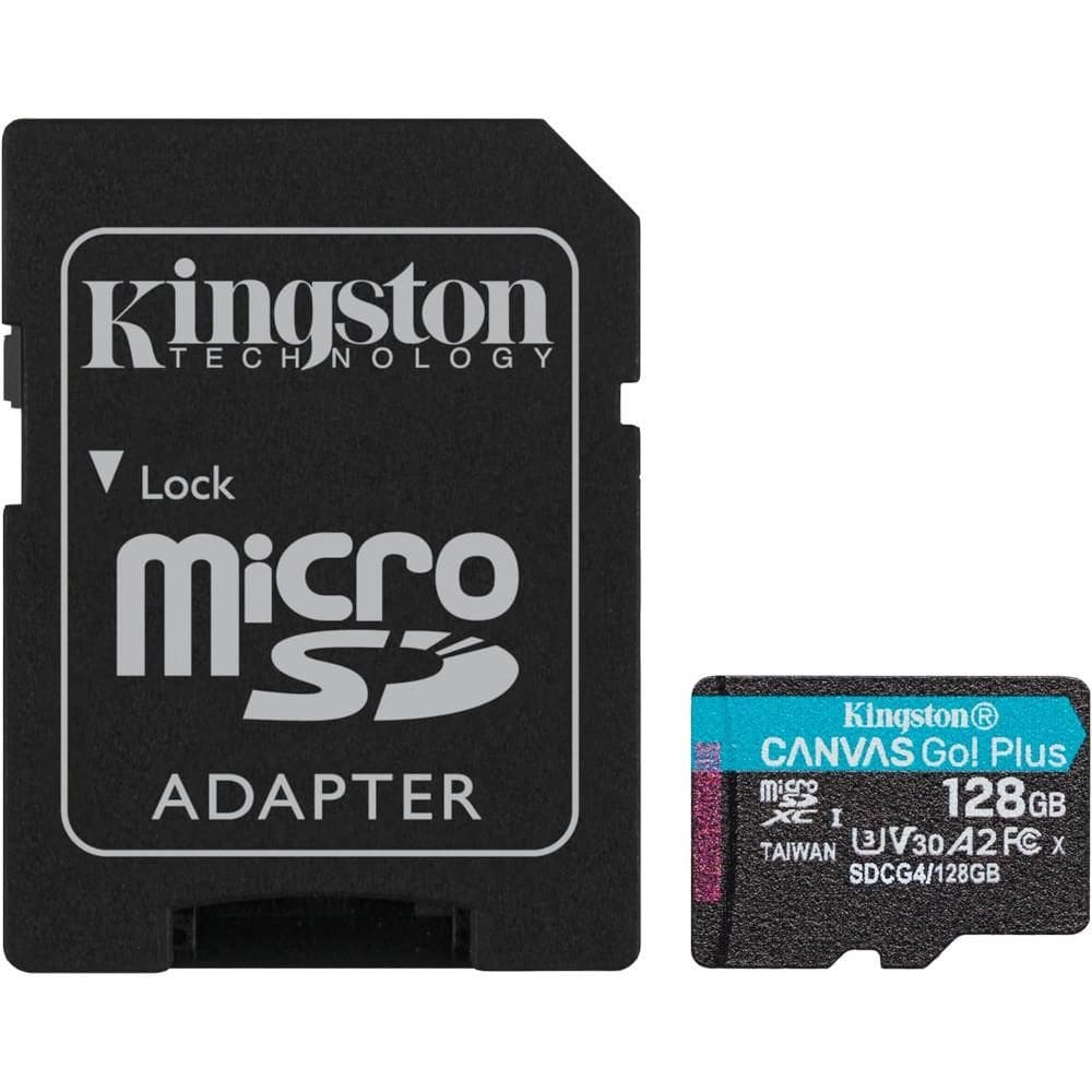 Cartão Micro SD 128GB Kingston Canvas Go Plus , Leitura até 200MB/s, SDCG4/128GB