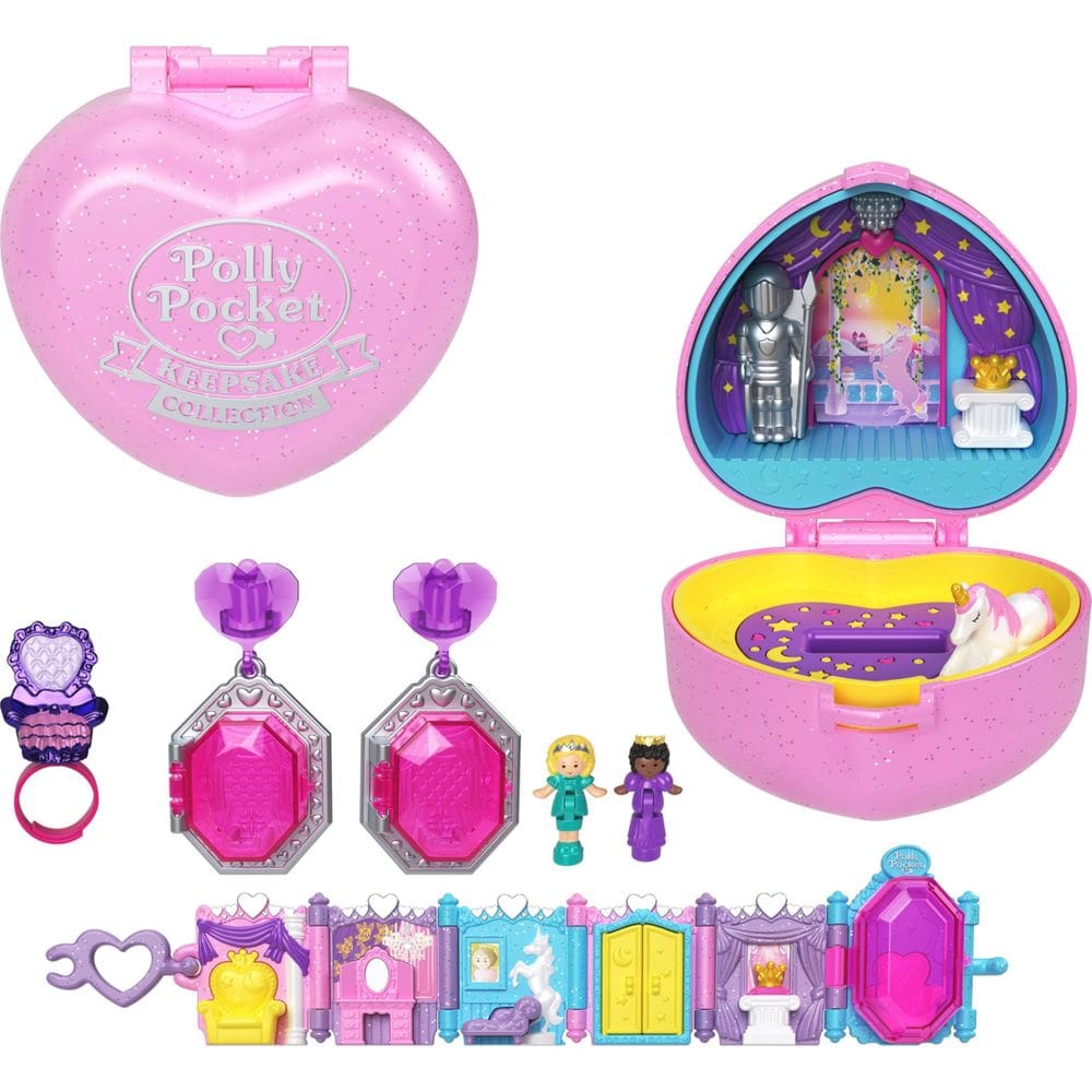 Bolso compacto Polly para colecionador com tema Royal Ball para 2 bonecos