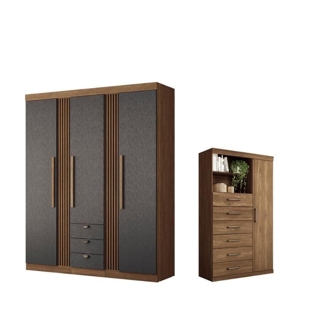 Kit Roupeiro E Multi Uso Veronica Jatoba Gafite