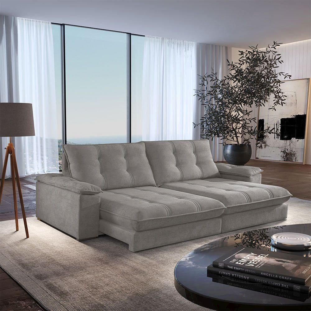 Sofá Dublin 02 Módulos De 90cm Br25cm Meu Sofá Online B026 Veludo Prata