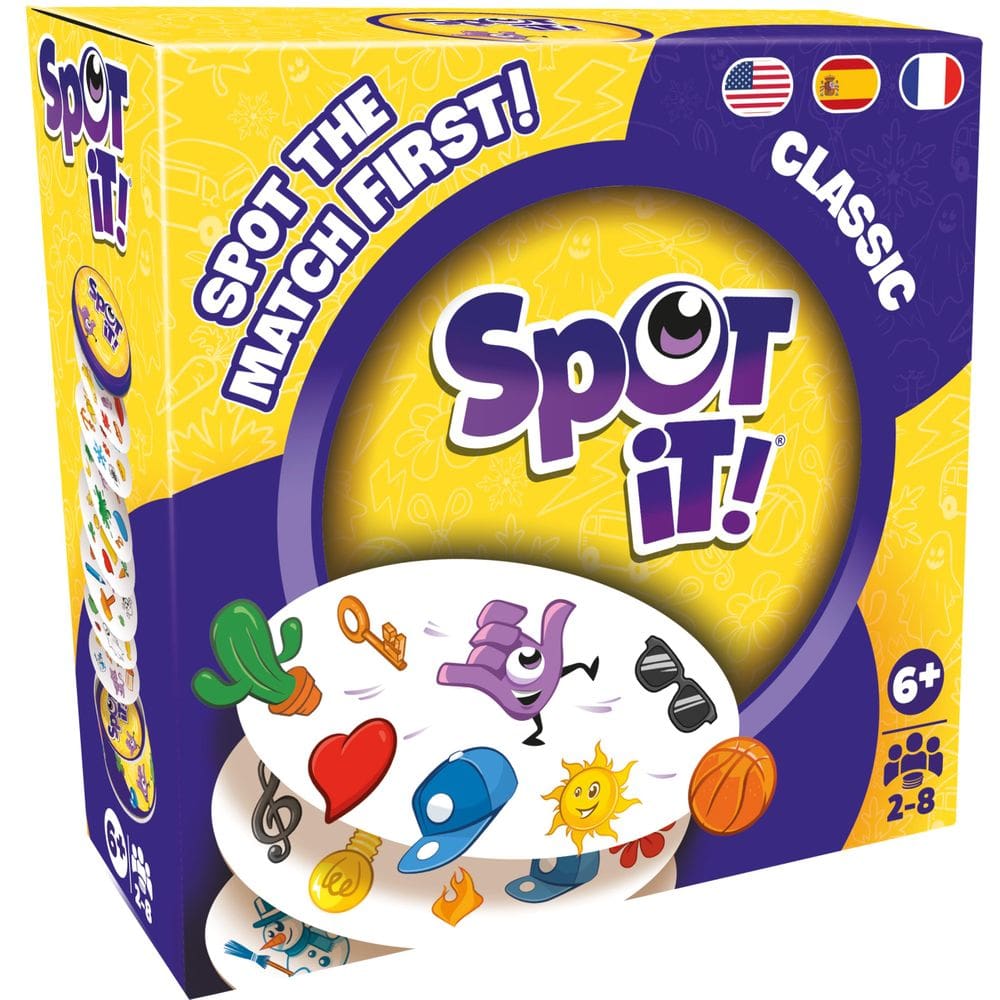 Jogo de cartas Zygomatic Spot It! Classic 2024 Refresh 6+ Ages