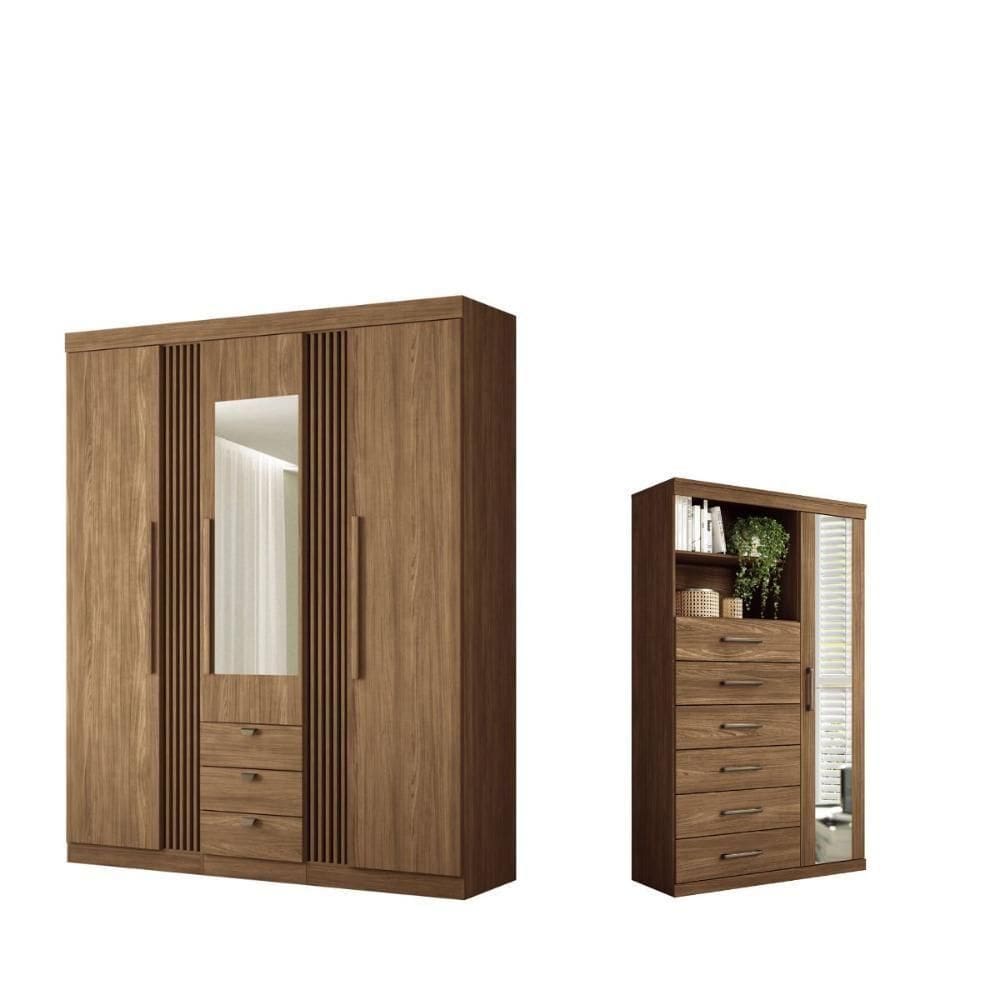 Jogo De Quarto Tiana Com Espelho Jatoba