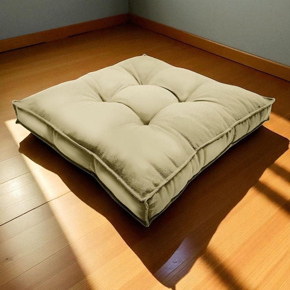 Almofada Futon Decoração 50X50 Cm Vários Modelos Bege