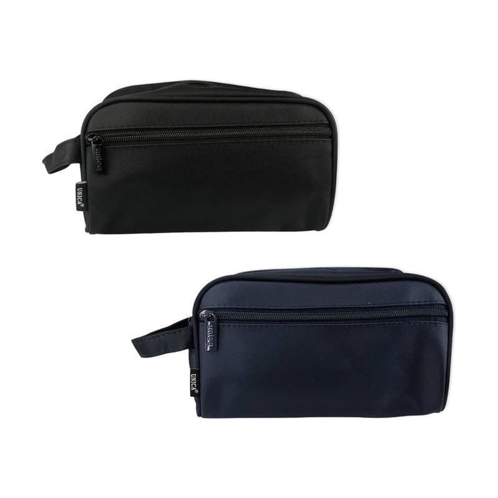 Kit 03 Necessaire Com 02 Compartimentos Nylon 23Cm X 13Cm