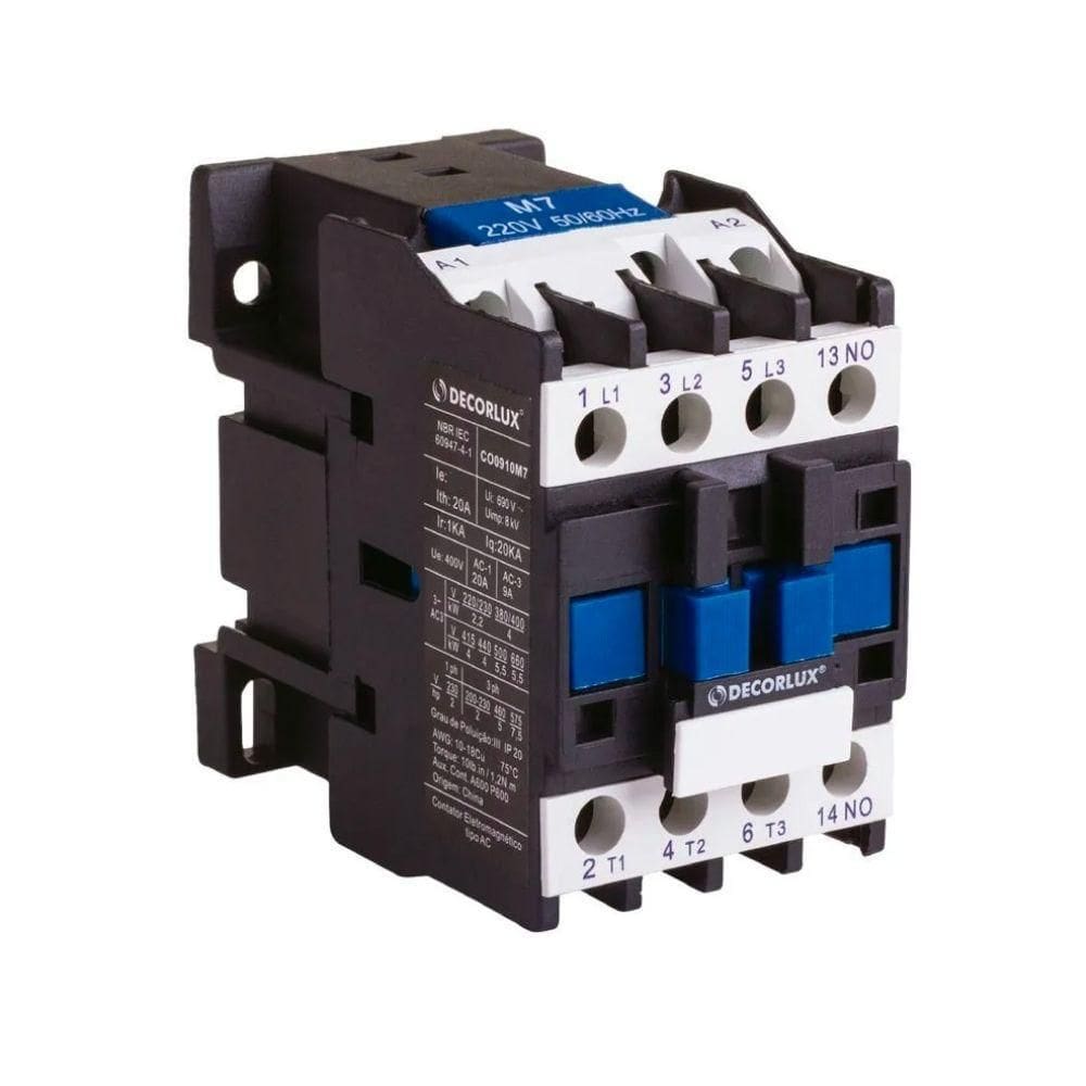 Contator Eletromagnetico Plastico Tipo Ac 18A 220V Decorlux