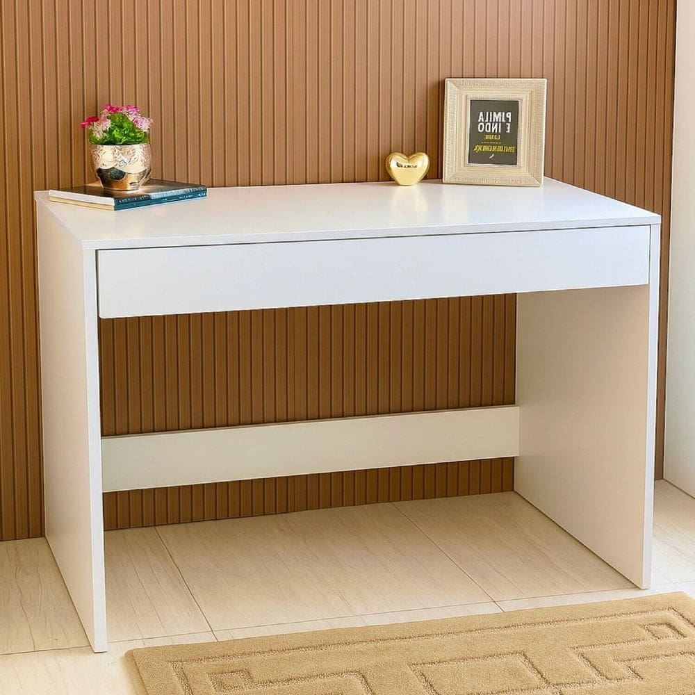 Escrivaninha para Escritório 1 Gaveta Menezes Branco