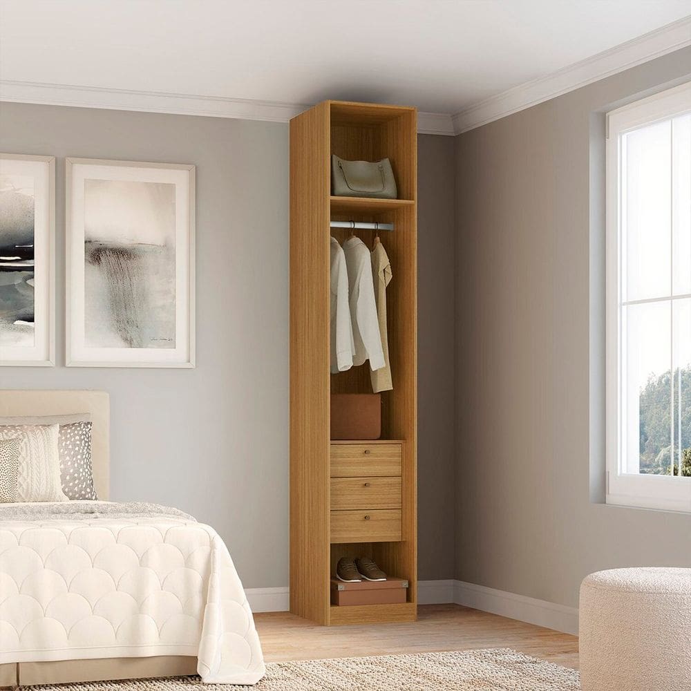 Módulo Closet sem Portas com Gavetas 45cm Altezza Freijó