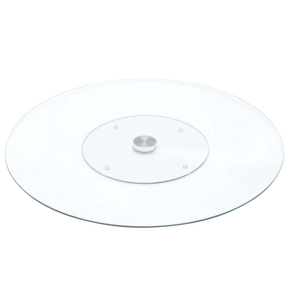 Centro de Mesa Giratório 45cm Wolff Vidro Temperado Incolor Mesa Posta Refeições