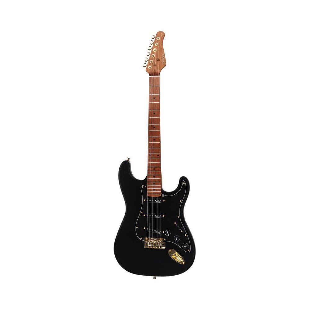 Guitarra Benson Hardy 901 Strato Preto Bk Gold Com Bag