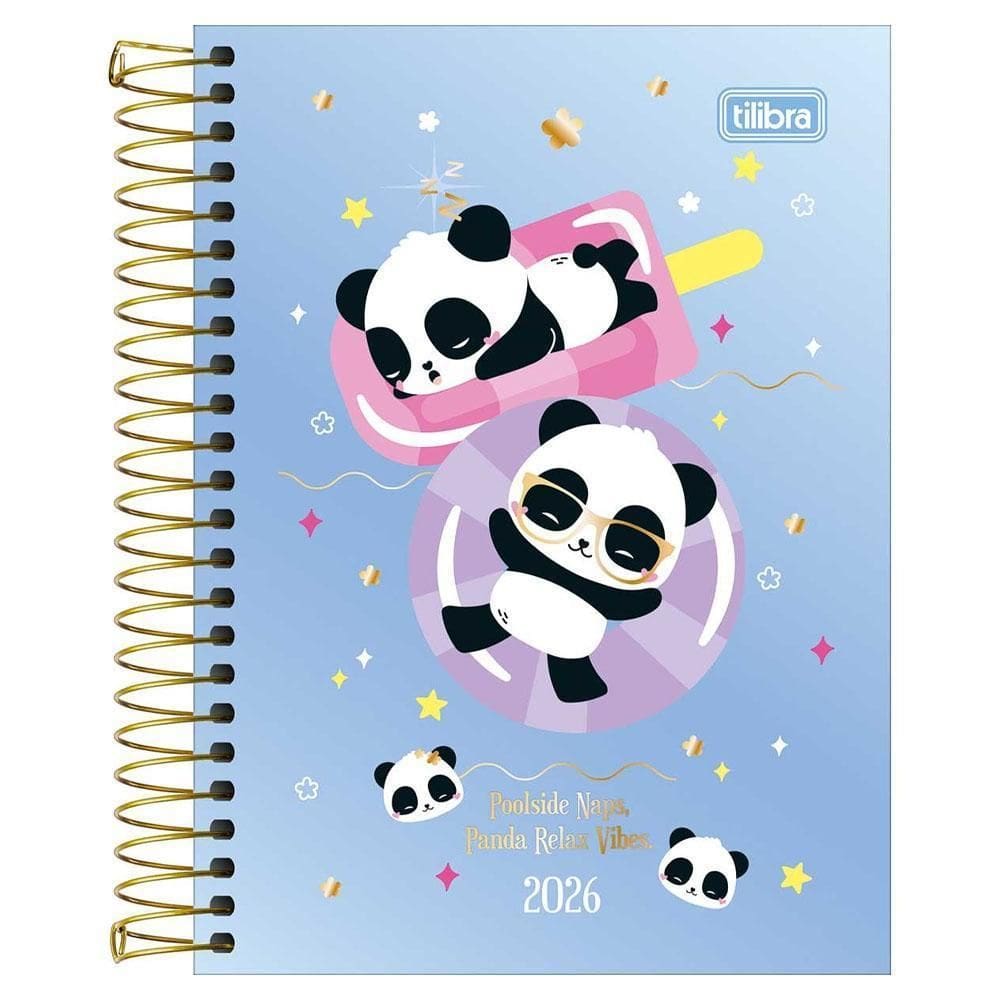 Agenda Diária 2026 Espiral M3 Lovely Friend Azul Tilibra