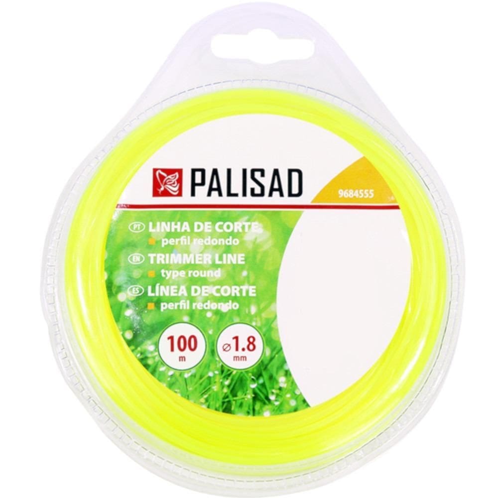 Fio De Nylon Redondo 1,8Mm X 100M Para Aparadores Roçadeira