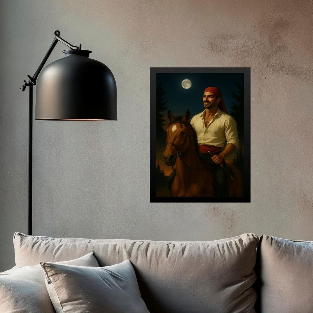 Quadro Cigano Wladimir No Cavalo 45X34Cm