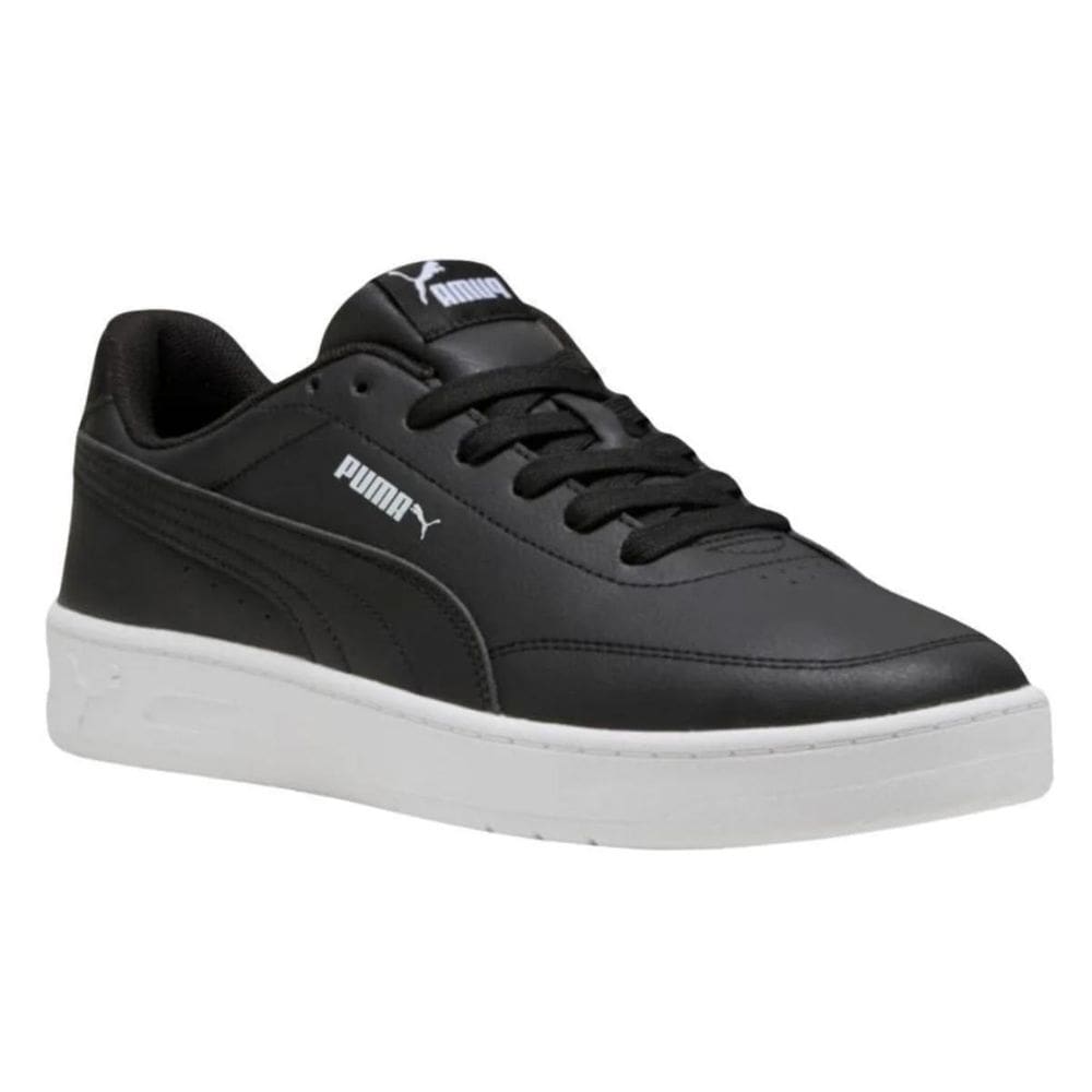 Tênis Casual Puma Court Classic Clean Masculino - Preto e Branco