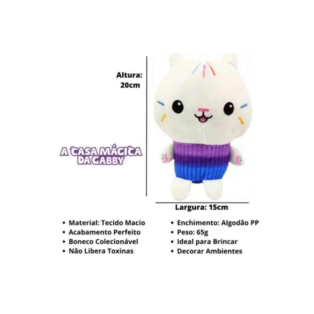 Pelucia Gato Cake Casa Magica Da Gabby Gabby`S Dollhouse