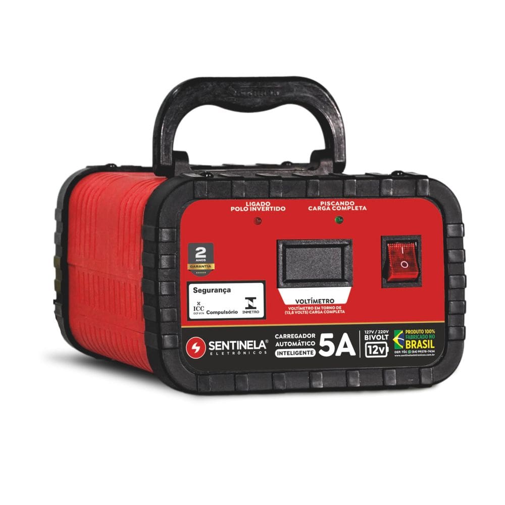 Carregador de Bateria 12V 5A CV5 Sentinela
