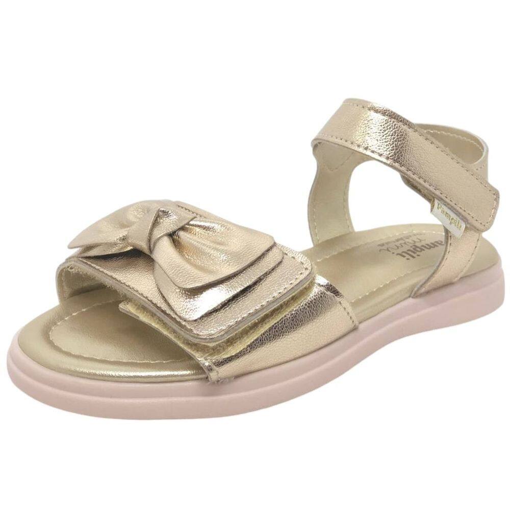 Sandalia Infantil Menina Conforto Dourada Lili Pampili