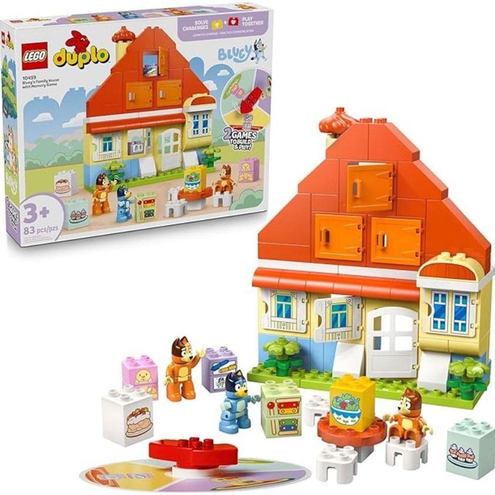 Casa Da Família Bluey Com Jogo Da Memória Lego 10459