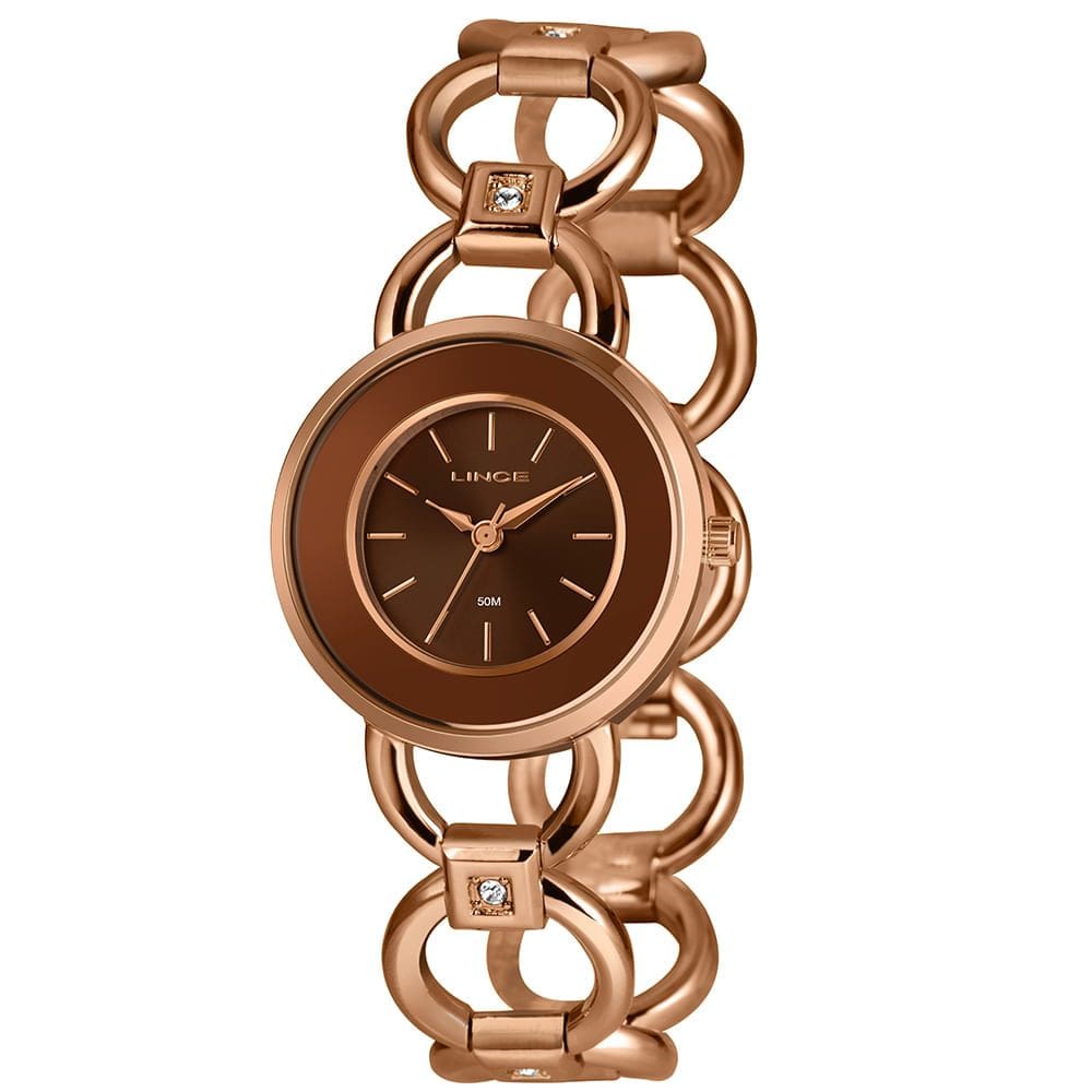 Relógio LINCE feminino analógico marrom LRR4791L31 N1RX