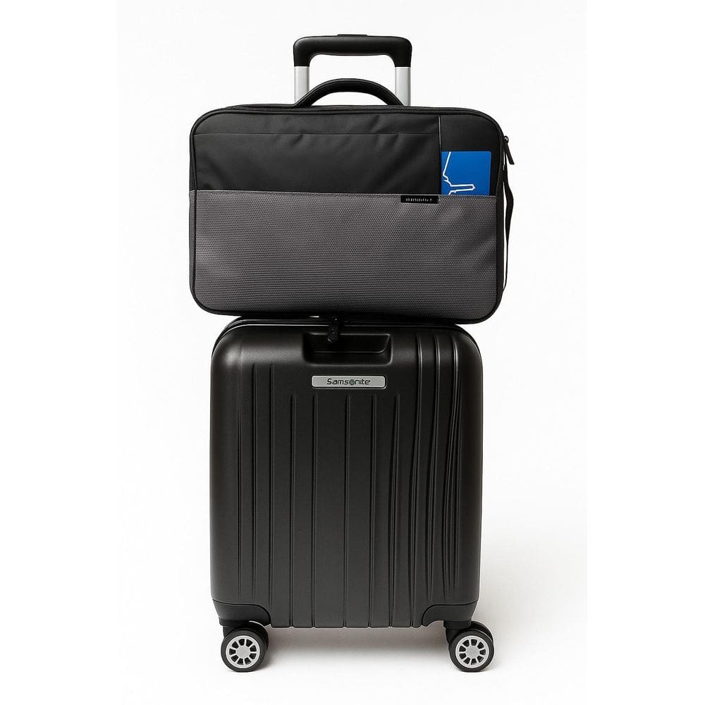 Mala Quartz Pequena De Bordo+ Pasta Notebook Kit Samsonite